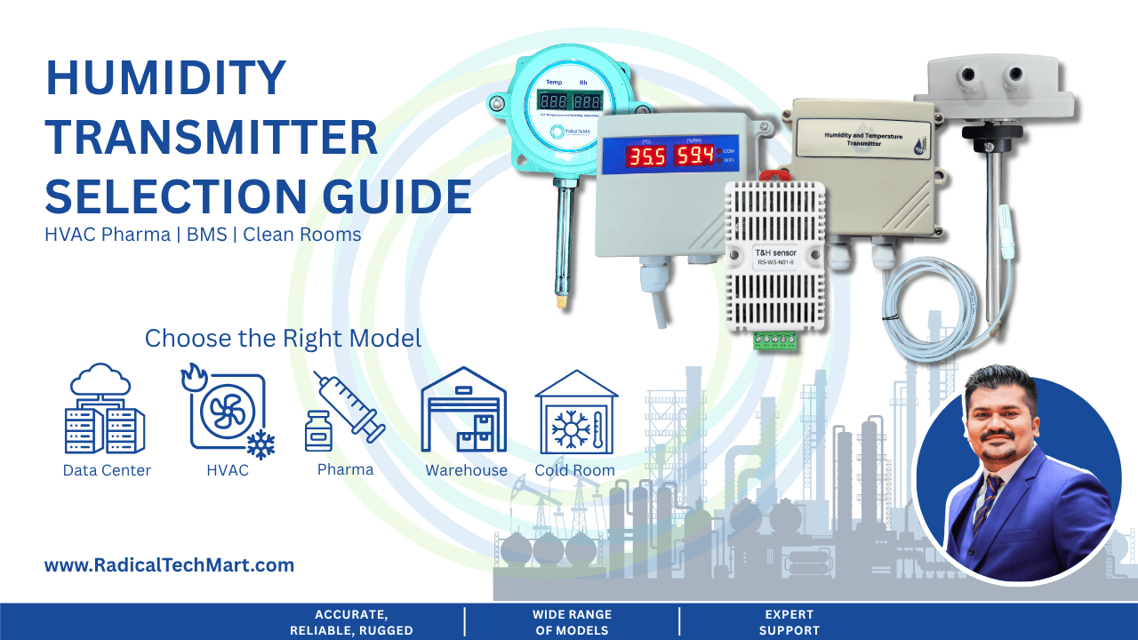 Humidity Transmitter Selection Guide for HVAC, Pharma, BMS & Industry